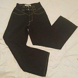 AMAZING deep blue highwaisted wideleg denim jeans